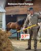 5 Tines Garden Fork Fiberglass Handle 57 in Spading Pitchfork Heavy Duty