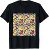 Cool Graffiti Abstract Repeating Pattern with Pop Art Style T-Shirt