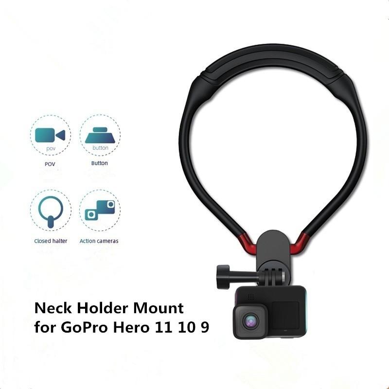 Silicone Neck Holder Mount Phone Stand For GoPro Hero 11 10 9 8 7 6 5 Insta360 X3 DJI Osmo Action 3 Camera Accessorie