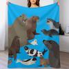 I Am Thankful For Pinnipeds Throw Blanket Fluffy Cozy Throw Blanket for Home Decor