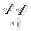 Durable Iron Motorcycle Kickstand with Spring Hardware 18/20cm Parking Foot Support Black Nonslip Kickstand Foot Dirt Bike Stand