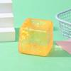 Ice Cube Squeeze Toy with Glitter Slow-Rising Water Cube TPR Fidget Toy for Stress Relief Portable Decompression Gadget for Kids Adults