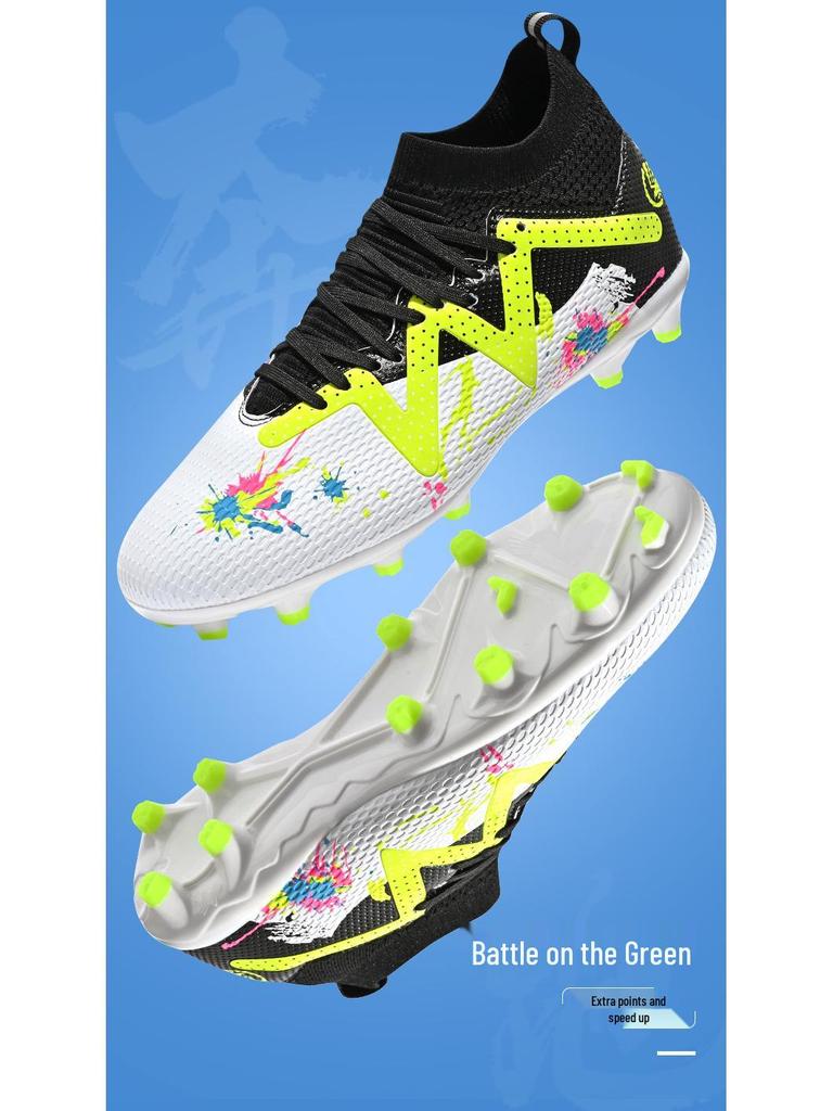 Unisexowe buty piłkarskie typu high-top antypoślizgowe na sztuczną murawę dla młodzieży i dorosłych