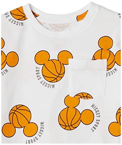 Amazon Essentials 4er-Pack Kurzarm-T-Shirts (Ehemals Markenname: Gepunktetes Zebra) Disney Marvel Star Wars Jungen Micky Basketballshirts 105-110