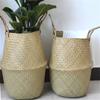 Flowerpot Basket Seaweed Natural Color Middle Diameter 11cm Flower Basket Storage Basket Dirty