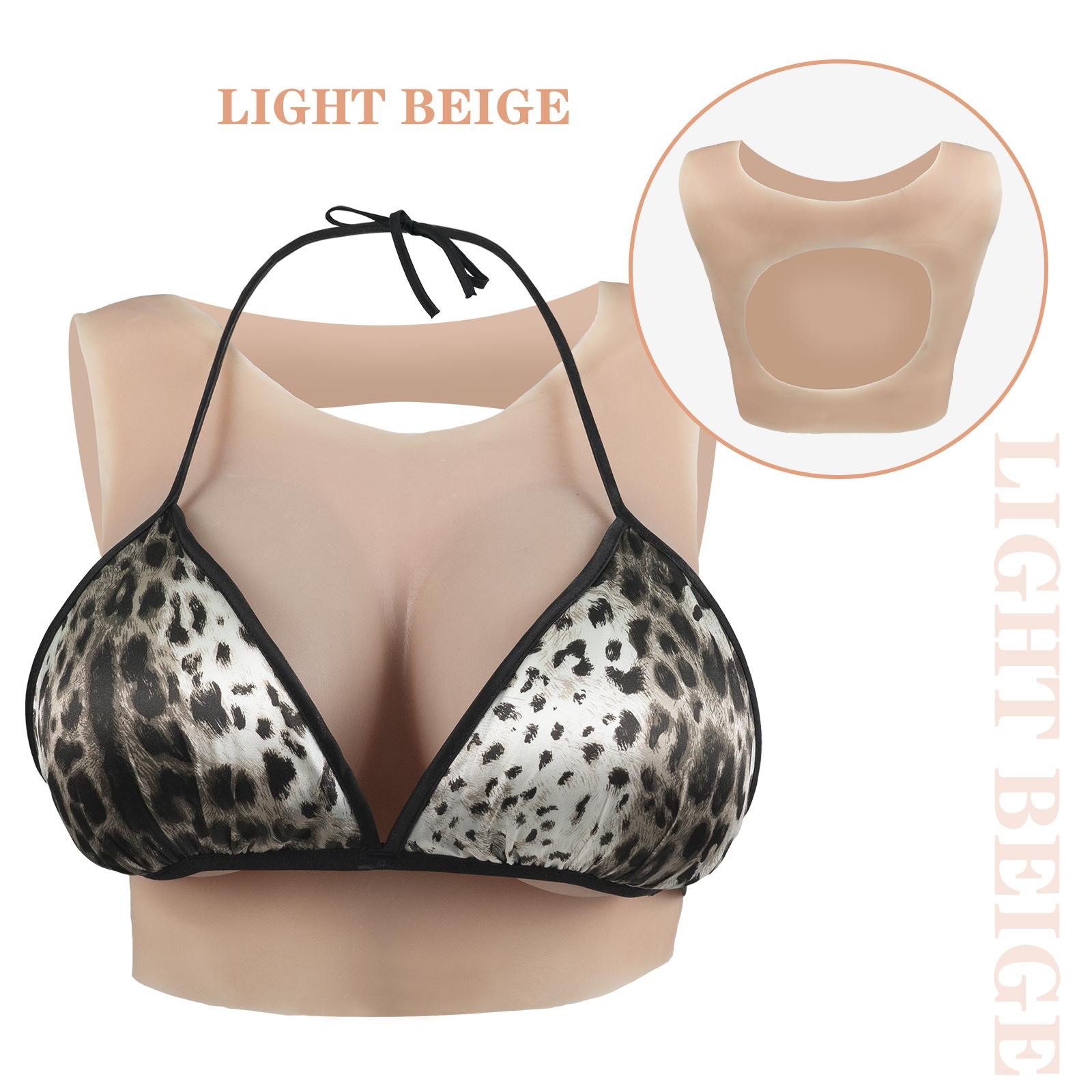 

KUMIHO Силиконовые накладные груди с полым задником, формы для груди, увеличитель груди для драг-квин, кроссдрессинга, трансгендеров, аниме косплея G Cup Cotton светло-бежевый