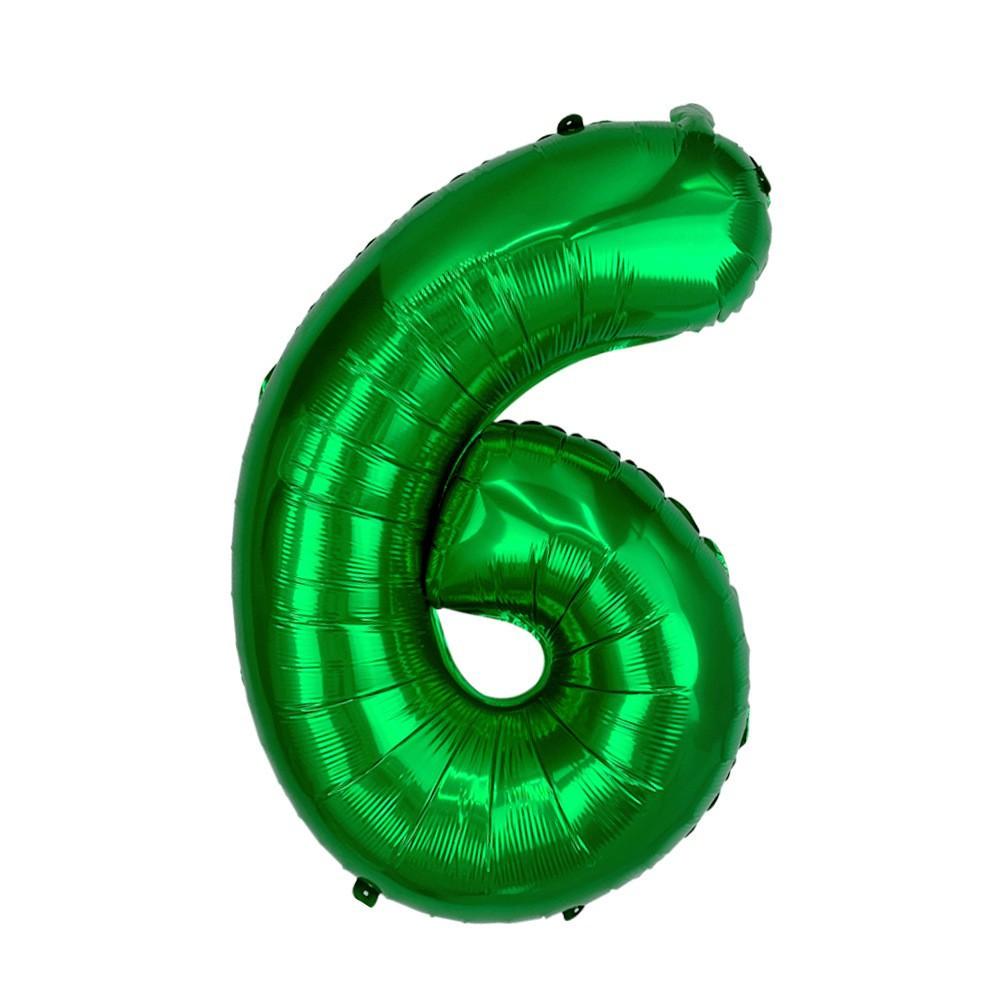 1pc Green Number Balloons - Aluminum Foil Mylar Digit Balloons for Birthday Parties, Anniversaries, Graduations & Celebrations