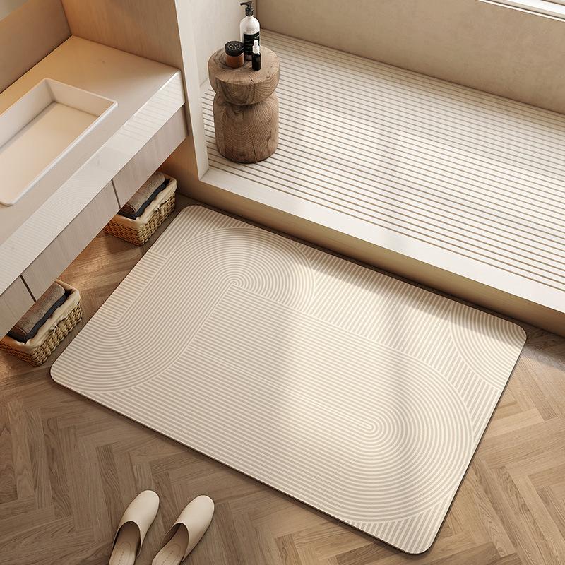Diatomaceous Earth Floor Mat Home Bathroom Mat Door Entrance Dirt Resistant Absorbent Bath Rug