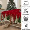 Merry Christmas Tree Snowflake Polyester Tablecloth For Table Decor Winter Xmas Kitchen Dining Table Cloth Christmas Decorations