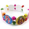 Les Trésors De Lily [J1132] - Wooden Bracelet 'Religious Icon' Tutti Frutti - 16 Mm