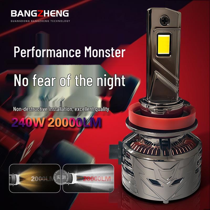 

240W Cross-border High Power LED Car Headlights - H7 Super Bright Universal High/Low Beam. H1