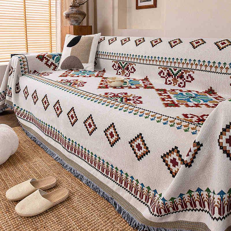Universal Four Seasons Polyester-Cotton Sofa Slipcover Towel 130 x 180 cm 3289₽