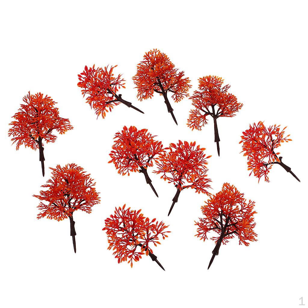 10pcs Model Maple Trees Layout Train Landscape Scenery 1:100 HO OO Scale