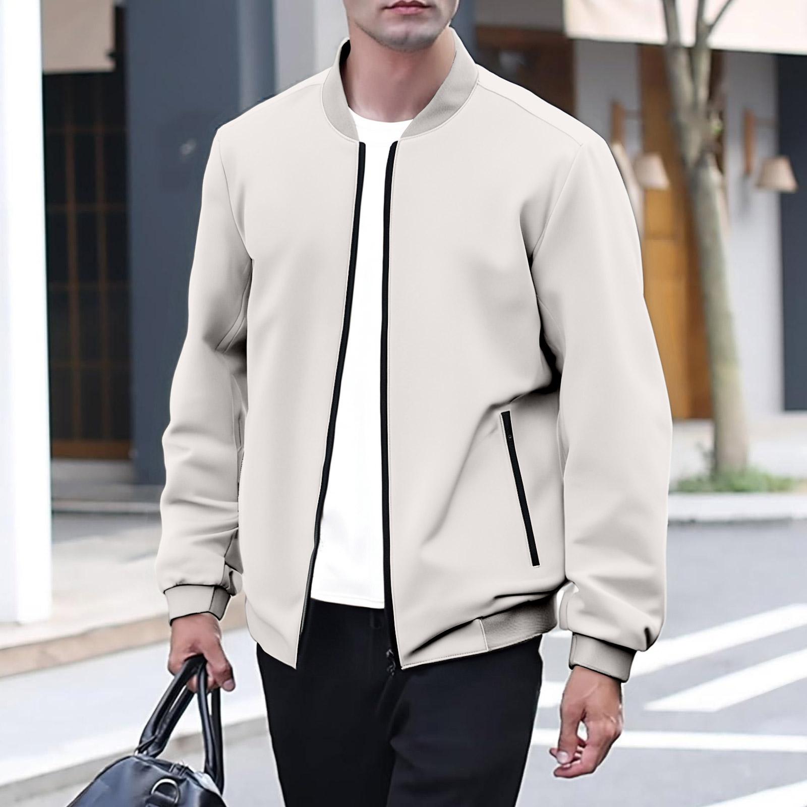 

Мужская повседневная бейсбольная куртка для улицы L бежевый