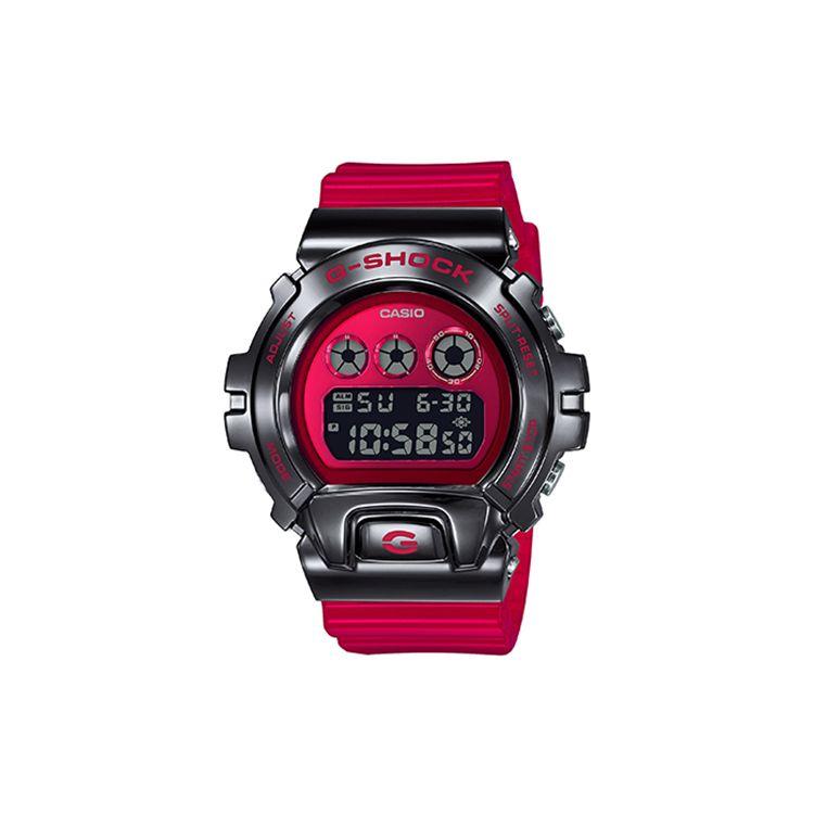 Casio Full Metal Series 25th Anniversary Edition Black Ion Plated Watch Men Watches Red GM-6900B-4PR Regular Watch Box,Black Red
