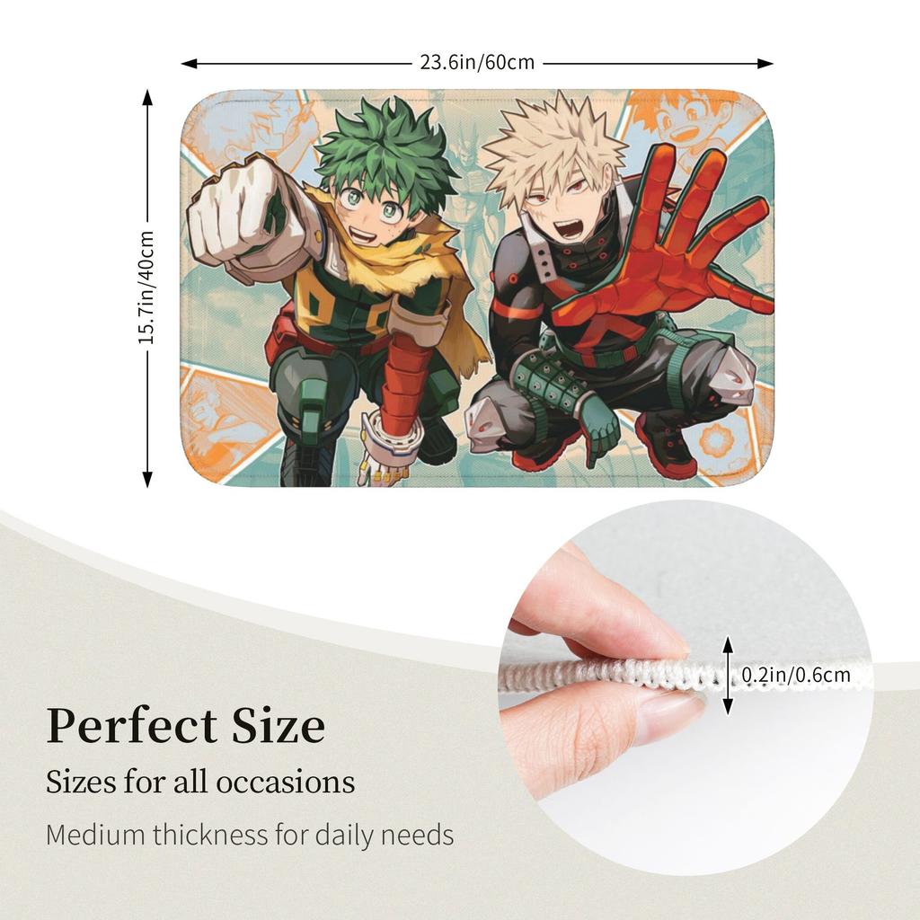 My Hero Academia Boden Tür Küche Badezimmer Matte Anti-Rutsch Innen Fußmatte Garage Wohnzimmer Eingang Teppich Fußmatte