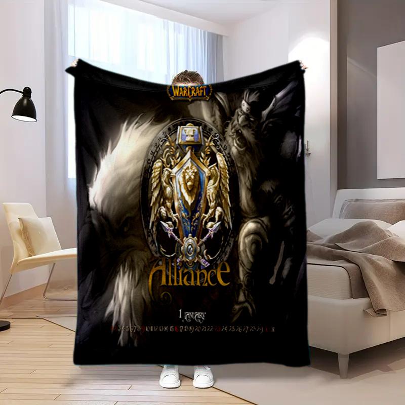 classic game World of Warcraft Frozen Throne blanket Soft and portable four season home bed, sofa blanket, office travel, lunch break, warm blanket Y7
