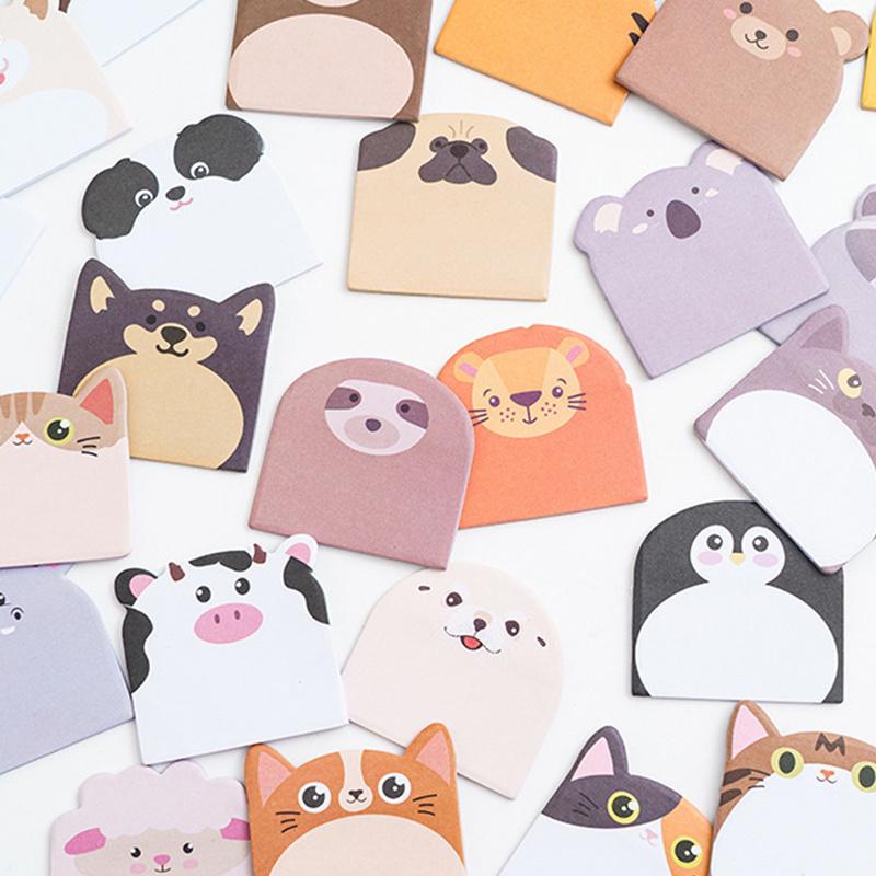 Lovely Animal Shaped Blank Sticky Notes Note Cards Note Paper Memo Pad