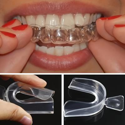 1-4 páry Unisex vyrovnávač zubů Silikonový Neviditelný Zubní Ortodontický Tray pro Bělení Rovnání Noční Použití Nástroj pro Péči o Zuby