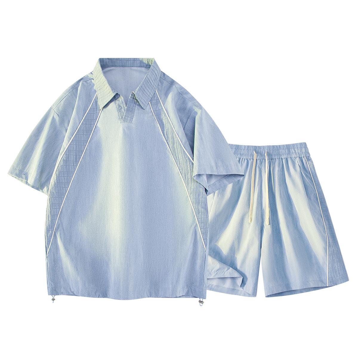 Summer Casual Sports Set For Men, Summer Thin Loose Casual Two-piece Set 2XL