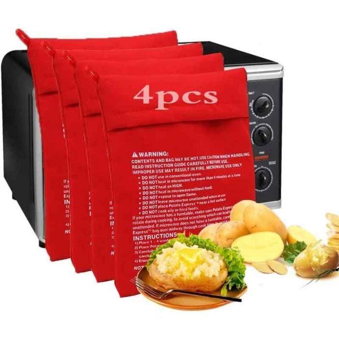 

Sac de cuisson pour pommes de terre pour micro-ondes - FOLAYA - 4 pcs - Gain de temps et efficacité