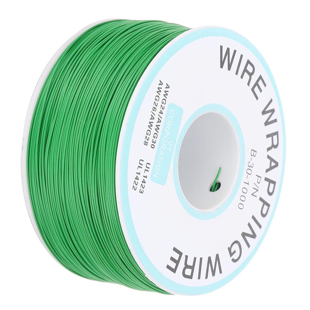 Kynar wire AWG 0.25mm green 200m