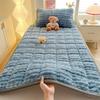 Plush Milk Velvet Mattress Pad With Bubble Fleece Warmth Bed Dorm Student Use 90x200cm To 200x220cm