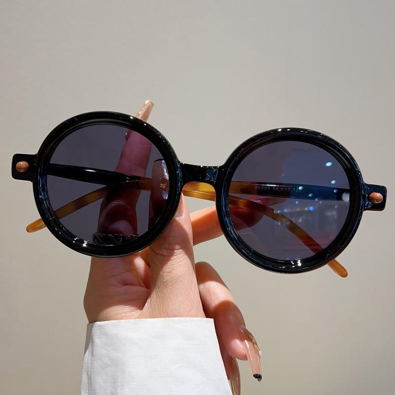 Fashion Vintage Round Sunglasses Women For Men Trendy Sun Glasses Punk Luxury Brand Designer Shades Big Frame Eyeglasses UV400