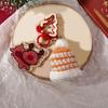 Handcrafted Christmas Santa Keychain Portable Keychain Pendant Hand Knit Festive Accessory for Christmas Enthusiasts