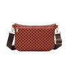 Versatile and Lightweight Single Shoulder Waist Bag with Grid Pattern Woven Mobile Phone Bag, Large Capacity Women's Crossbody Bag