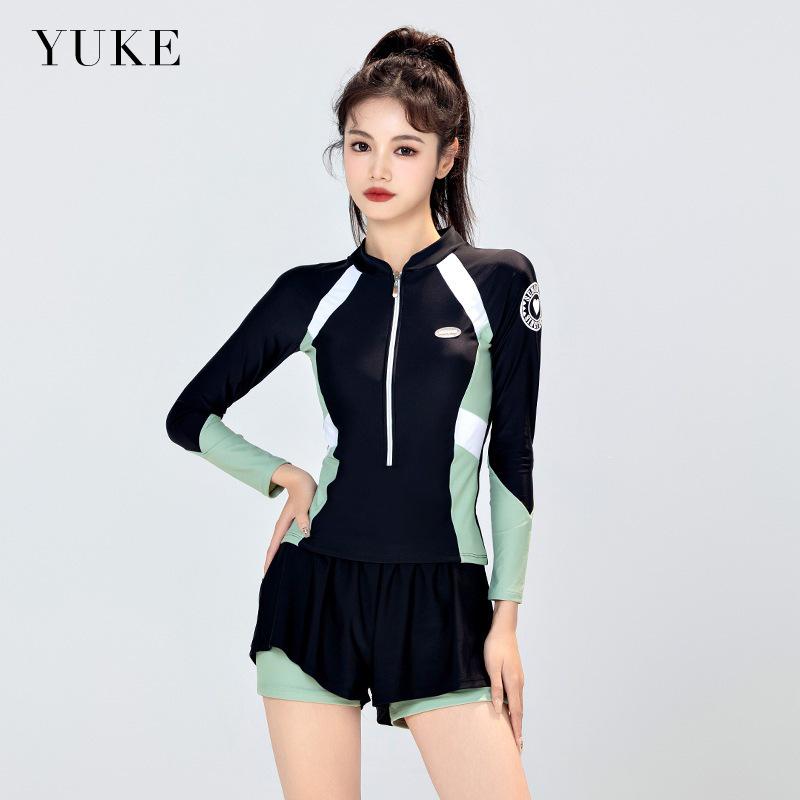 Women's Long Sleeve Conservative Sport Swimsuit - 2022 Style, Sun Protection, Ideal for Hot Springs
