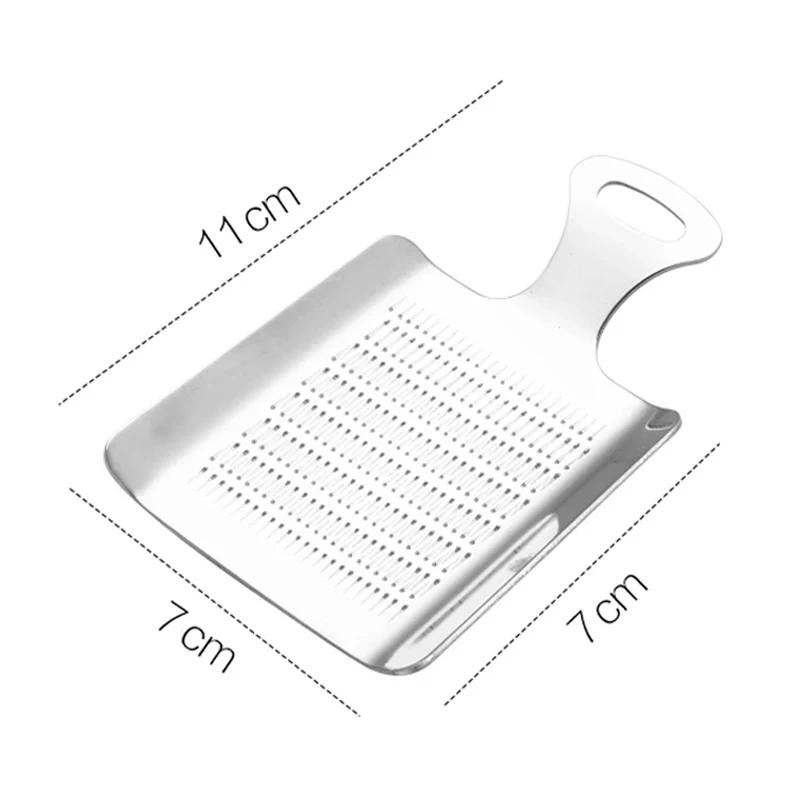 

Ginger Grater Wasabi Grater Stainless Steel Garlic Grinder Kitchen Fruit Root Vegetables Ginger Grinding Tool серебряный