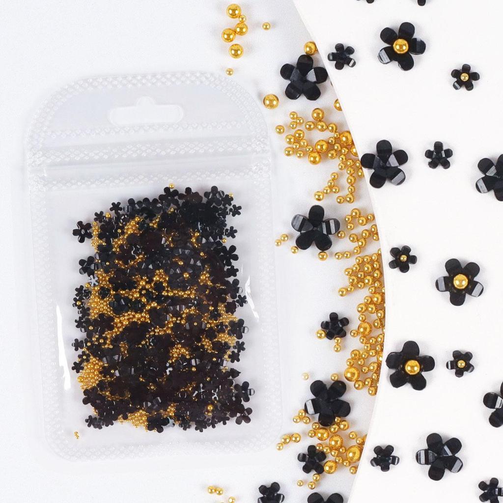 3D pryskyřičné nehtové umění květiny smíšené perlové kameny kamínky dekorace pro DIY manikúra příslušenství potřeby přívěsky díly