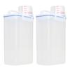 2PCS Rice Storage Container 2.5L Plastic Rice Dispenser Bin with Pour Spout for Rice Beans Grains Small Dry Food