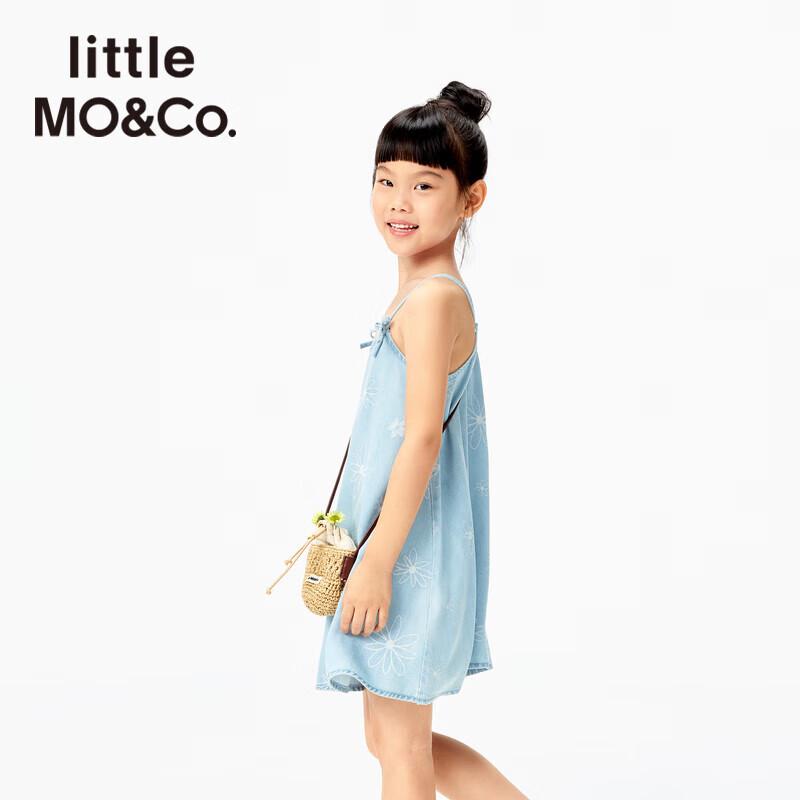 

Little MO&Co. Girls Lyocell Denim Strap A-line Dress 140