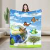 Frutiger Aero Decken Super Warme Flauschige Plüsch Überwurfdecke für Sofa Bett Picknick Flanell Tagesdecke Bettbezug
