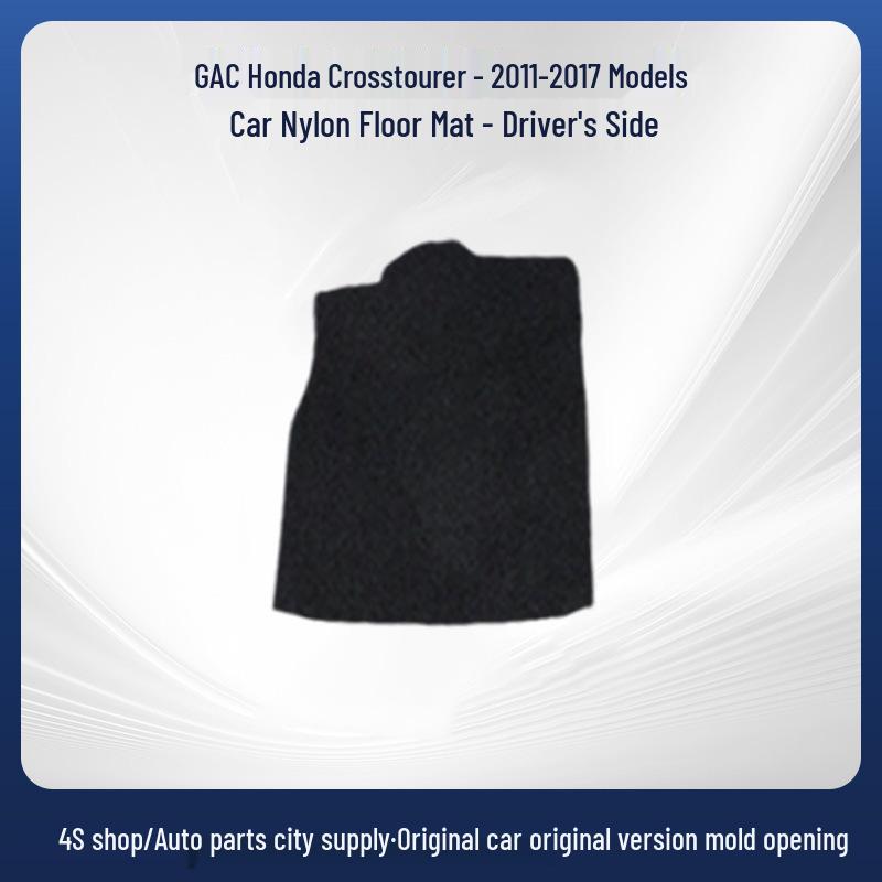 Black Nylon Floor Mats for GAC Honda Crosstourer (2011-2017), Durable and Wear-Resistant.