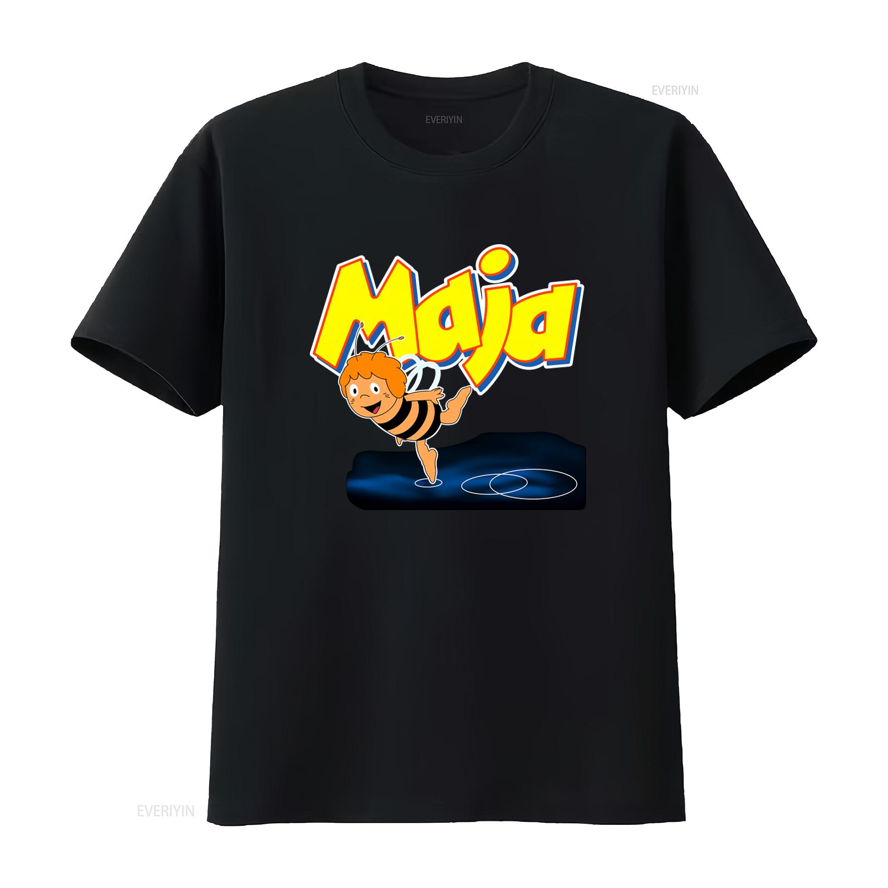 

Maja Biene German Vintage Kids Cartoon TV Show T Shirt for Boys Girls vintage Washed Casual Soft Stretched Slightly graphic 4XL