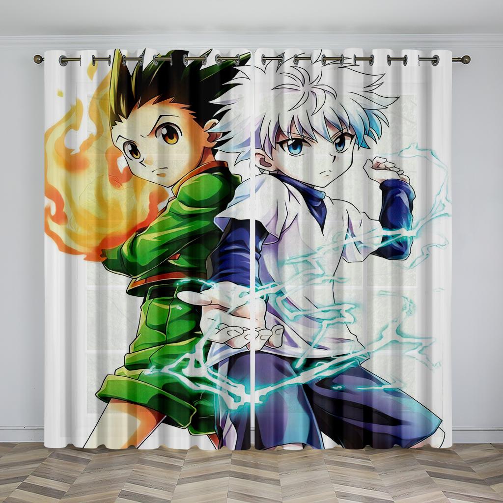 Japanese Cartoon Style Anime Series Shade Window Drapes 2 Panelss Children Loved Room Bedroom Space Living Space Window Ornamental Window Drapes