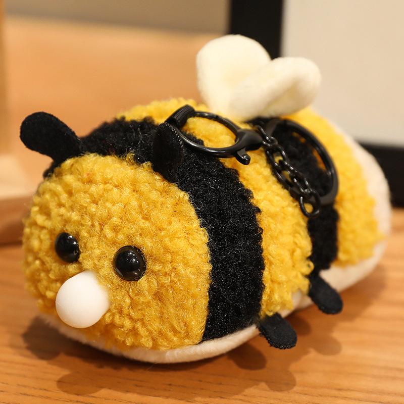 Cartoon Cute Otter Crocodile Bee Spitting Bubbles and Pinching Plush Toy Pendant Doll Bag Hanging Keychain