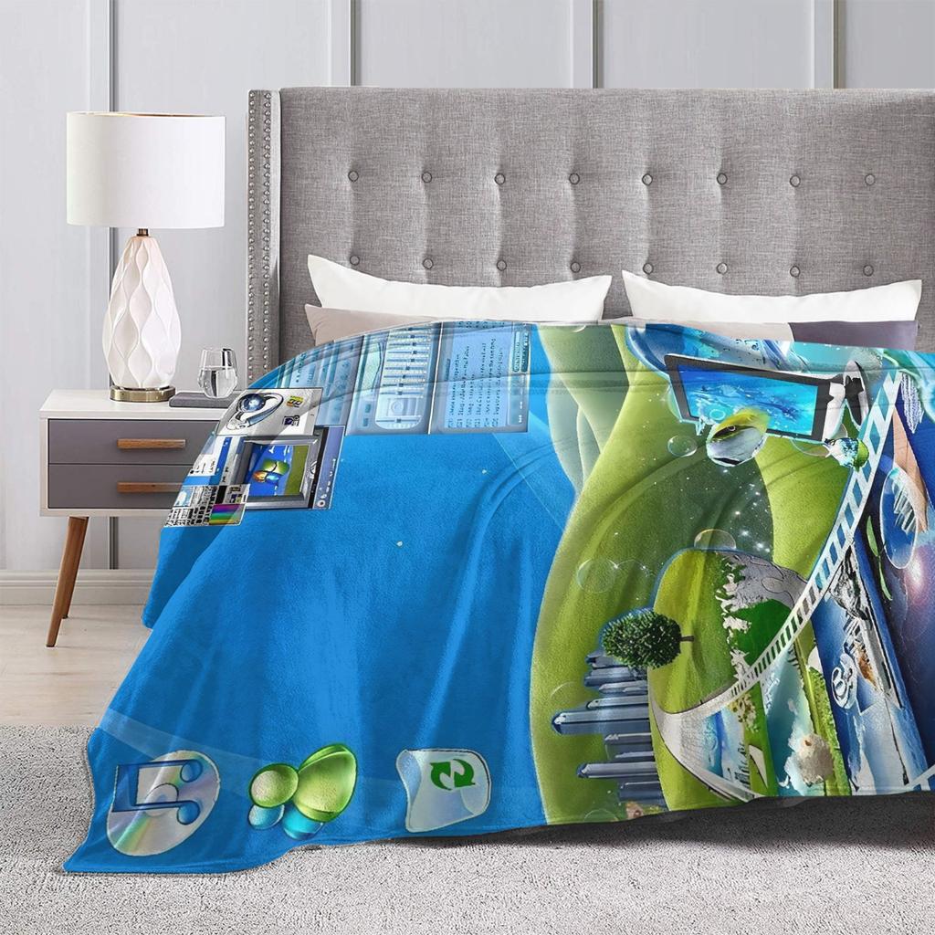Frutiger Aero Blanket Quality Super Soft  Bedding Throws Autumn Decorative Living Room Novelty Bedspread