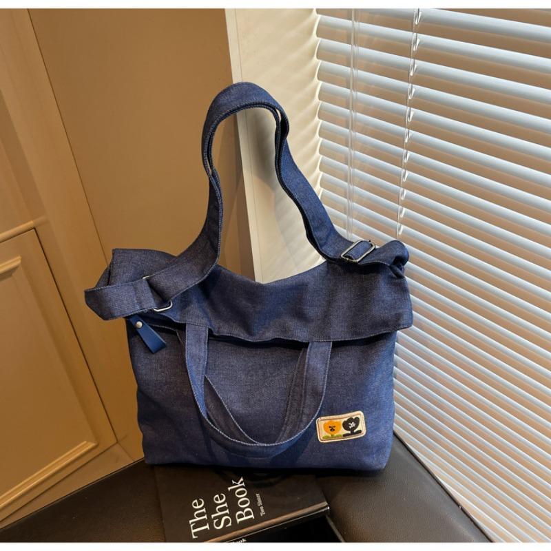 

New spring new old retro style cloth bag messenger bag multi-dou tote bag shoulder bag темно-синий