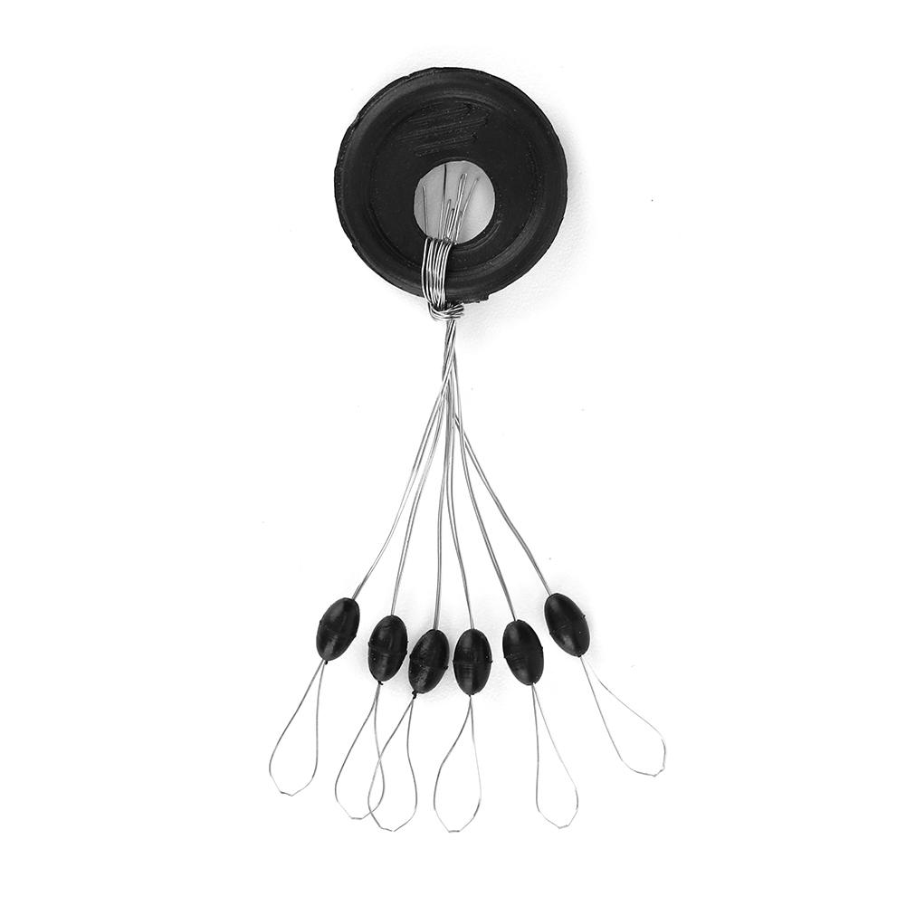 100PcsLot Rubber Fishing Bobber Stopper Float Sinker Cylinder Oval Buoy Float Stop (Cylinder)