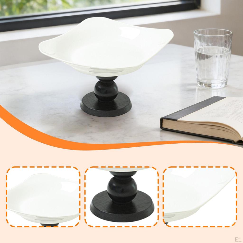 Footed Fruit Bowl Decorative Bread Basket Stand Serving Tray for Sundries Picnic