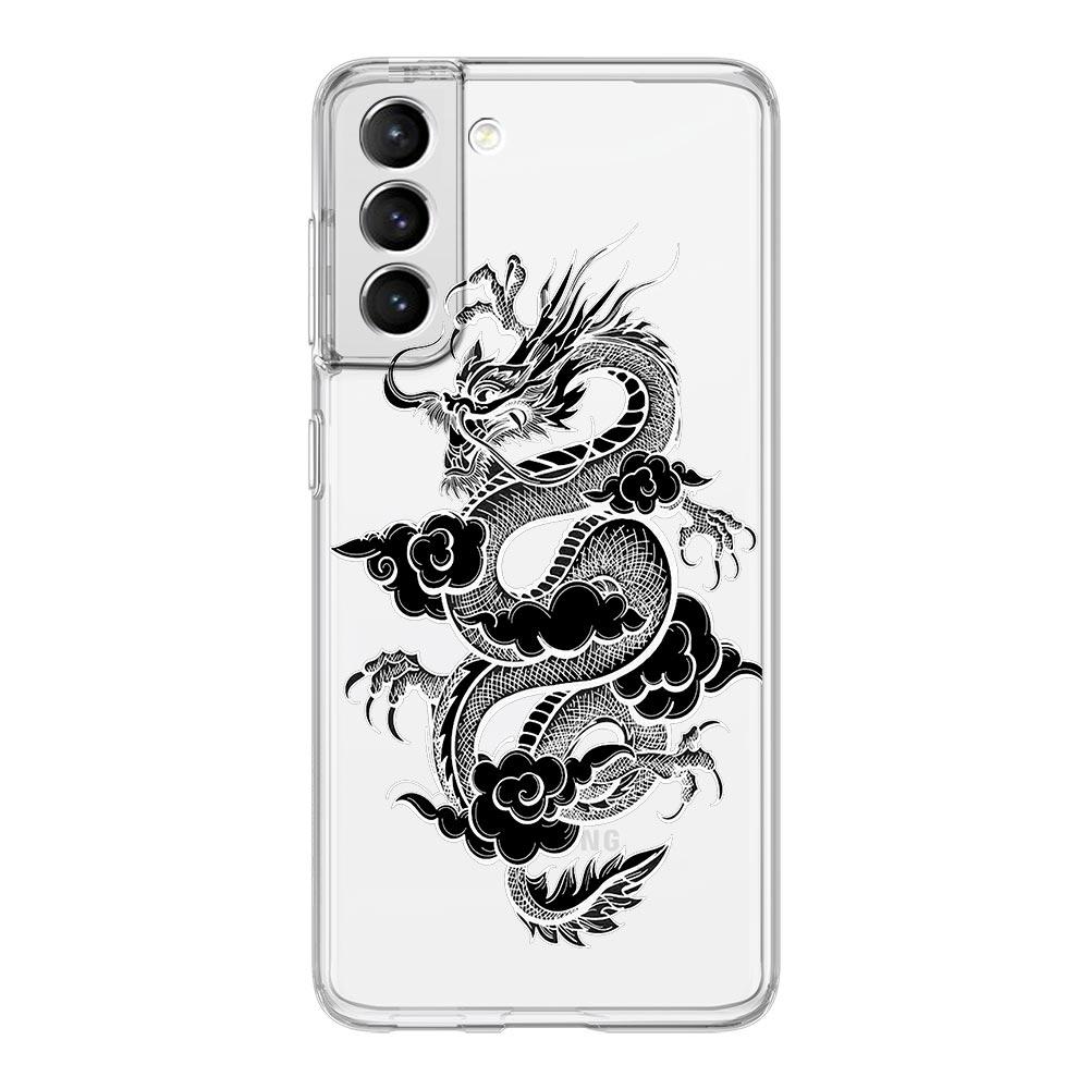 Drachen Mode Handyhülle Für Samsung Galaxy S23 S22 Ultra S20 S21 FE 5G S10 S10E S9 S8 Plus 4G Silikon Transparent Rückseite Couqe