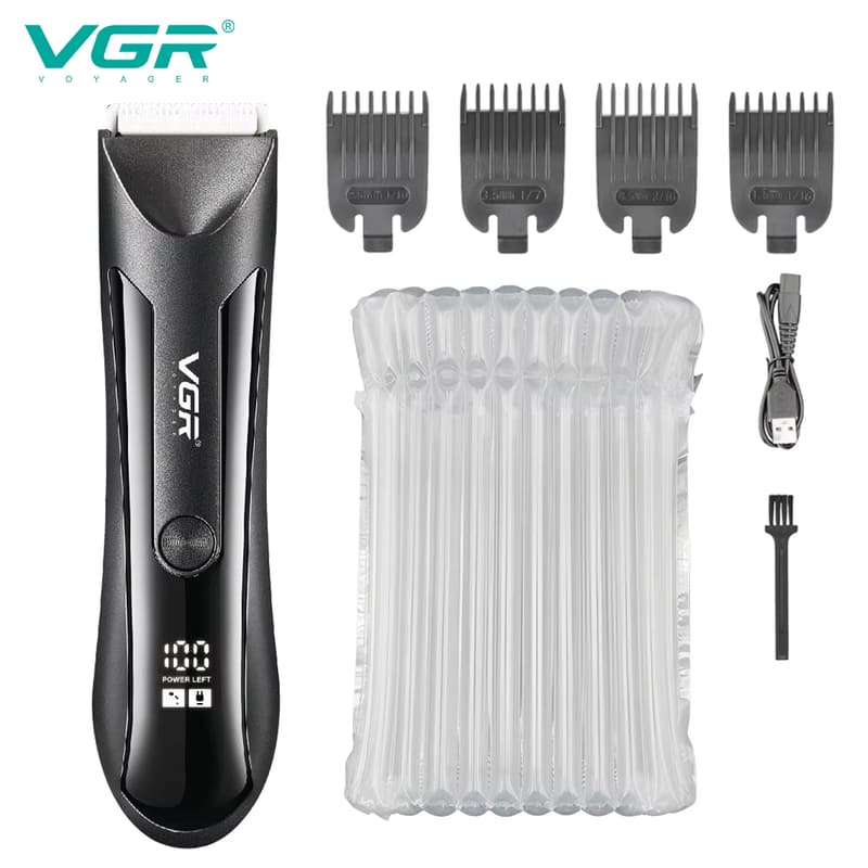 Portable Universal Electric Hair Trimmer Full Body Washable Hair Clipper LCD Digital Display Electric Hair Clippers for Men's Beauty Safe To The Skin