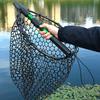 Compacts Fishing Net With Extendable Aluminum Alloys Handle Anti Hook Silicones Net For Lake Sea Anglers