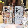 Kickstand Anti-dust Phone Case For Realme GT7 Pro Soft case Cute Silicone Protective Cartoon Fashion Design Ring Lanyard