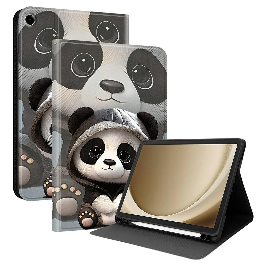 PU Leather Case For Samsung Galaxy Tab A11+ / Tab A9+ Pattern Print Tablet Cover Stand with Pen Slot (Stylus Not Included)