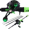 Sougayilang Bass Fishing Kit Porable High Carbon Fishing Rod with Baitcasting Fishing Reel Full Set